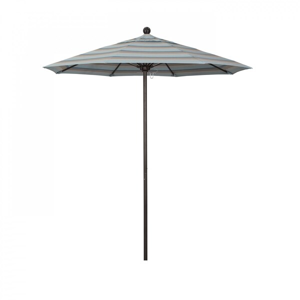 California Umbrella 7.5' Bronze Aluminum Market Patio Umbrella, Sunbrella Gateway Mist 194061334164 - main